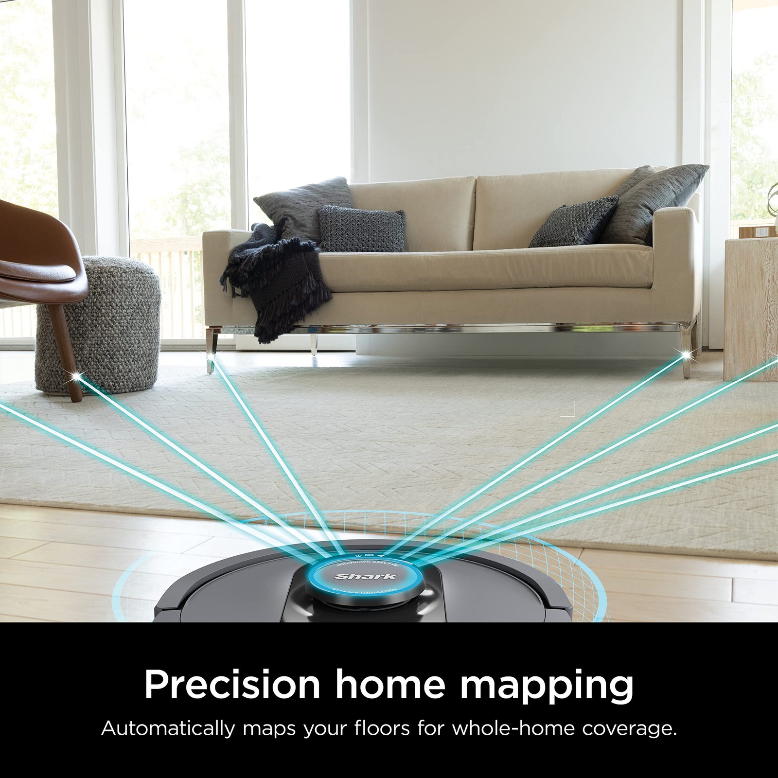 Shark AV2501S AI Ultra Robot Vacuum with HEPA Self-Empty Base, Matrix Clean Navigation, 30-Day Bagless Capacity, Smart Mapping, Voice/App Control, Perfect for Pet Hair & All Floors, Dark Grey - Image 20