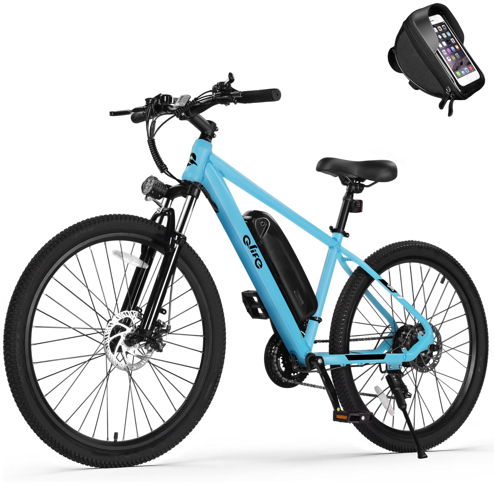 Racer Electric Bike for Adults - 21-Speed Mountain Lightweight Ebike with Peak 750W 22MPH Brushless Motor, 375Wh Removable Battery, 26X2.1 Tire Step Over E-MTB, Up to 40 Miles - Image 2