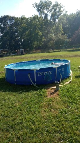 Intex 28211EH Metal Frame Pool Set – 12ft (3.66m) x 30in (76cm) Round Above Ground Swimming Pool with 530 GPH Pump – 1,718 Gallon (6,504L) Capacity – 3-Ply Puncture-Resistant PVC – Rust-Resistant Frame photo review