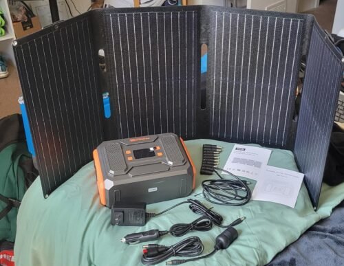 ZeroKor 300W Portable Solar Generator with 60W Foldable Panel – 280Wh Lithium Battery Power Station – Pure Sine Wave 110V AC/DC/USB Outlets – 5.1 lbs (2.3 kg) Lightweight – for RV, Home Backup, Camping photo review
