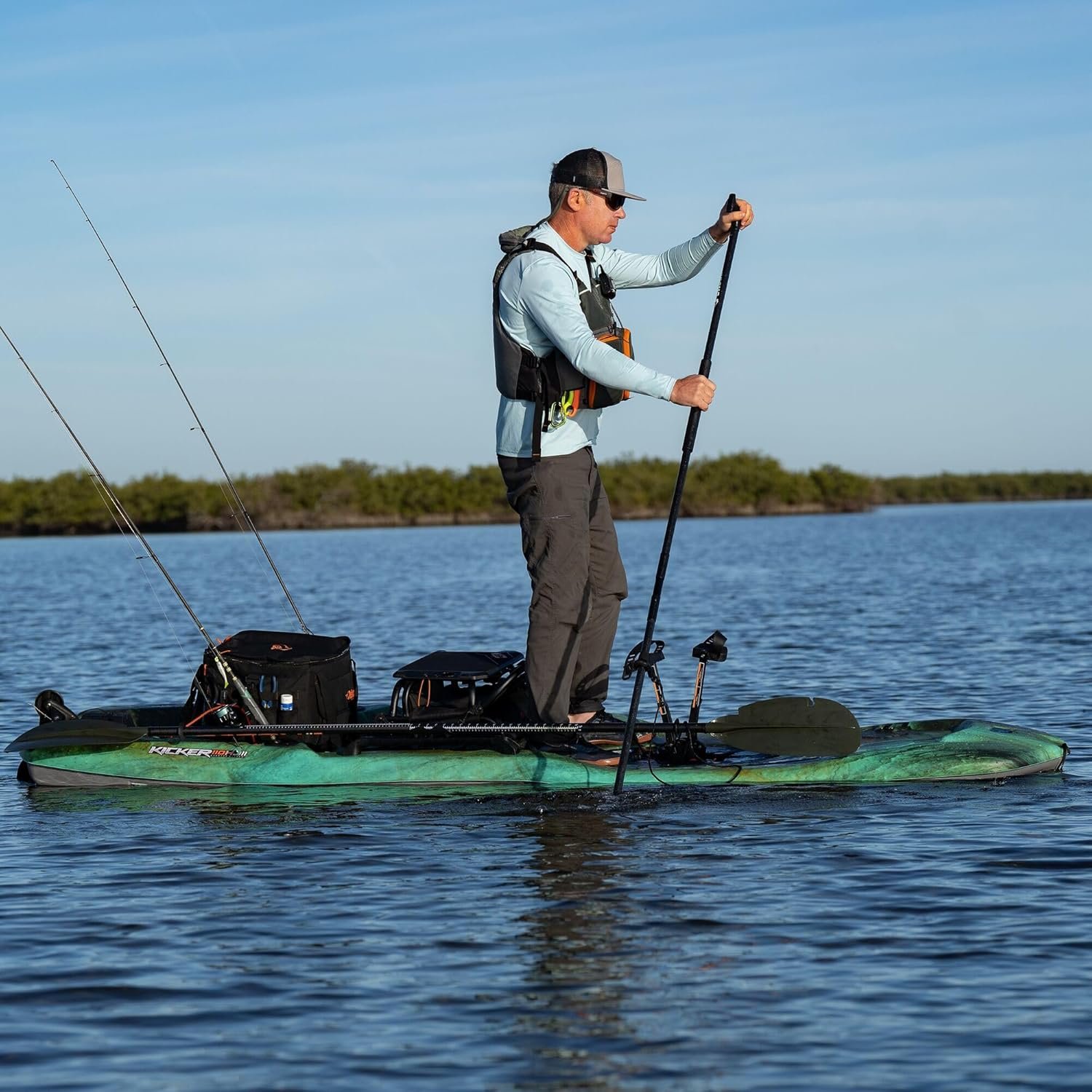 Pelican Catch Kicker 110 HDII Pedal Drive Fishing Kayak – 11 ft Sit-On-Top with HyDryve II & ErgoBoost Seat (Amazonia) - Image 4