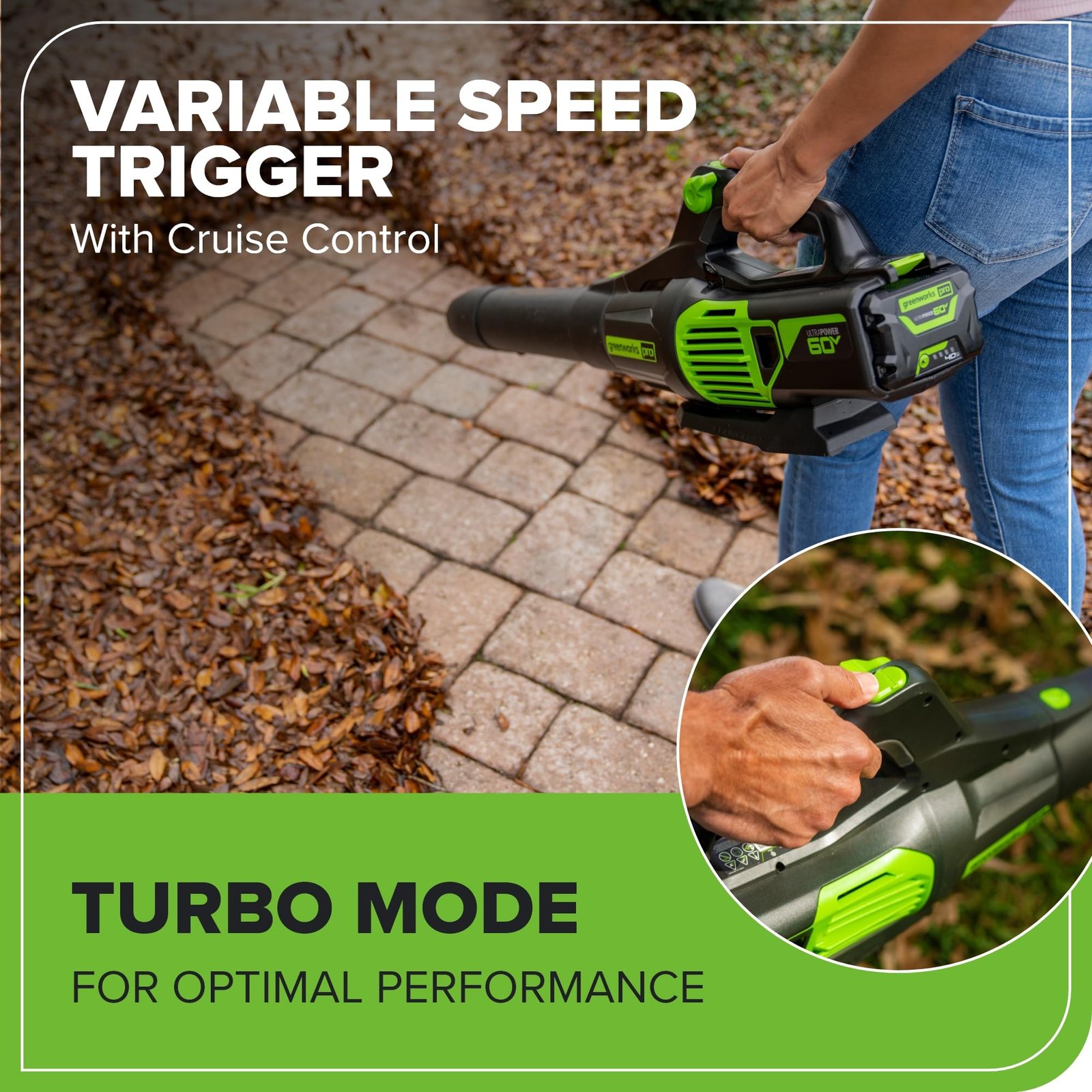 Greenworks 60V Brushless Cordless Push Lawn Mower – 17″ (43 cm) Deck, 4.0 Ah Battery & 3 A Rapid Charger, 40 Min Runtime - Image 13