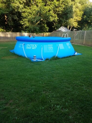 Intex 28167EH Easy Set Inflatable Pool Set – 15ft (4.57m) x 48in (122cm) Round Above Ground Pool with 1,000 GPH Pump, Ladder, Cover & Ground Cloth – 3,736 Gallon (14,141L) Capacity – 3-Ply PVC photo review