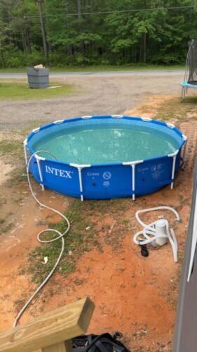 Intex 28211EH Metal Frame Pool Set – 12ft (3.66m) x 30in (76cm) Round Above Ground Swimming Pool with 530 GPH Pump – 1,718 Gallon (6,504L) Capacity – 3-Ply Puncture-Resistant PVC – Rust-Resistant Frame photo review