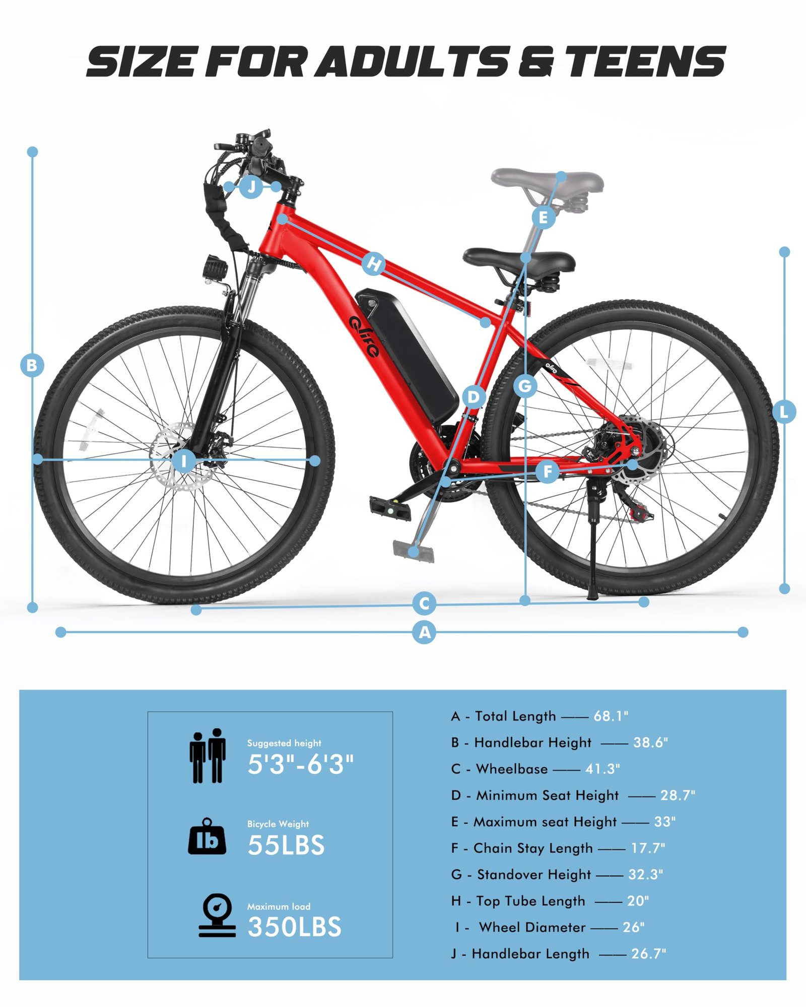Racer Electric Bike for Adults - 21-Speed Mountain Lightweight Ebike with Peak 750W 22MPH Brushless Motor, 375Wh Removable Battery, 26X2.1 Tire Step Over E-MTB, Up to 40 Miles - Image 53