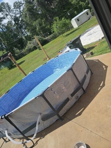 Bestway Steel Pro MAX 12ft (3.66m) x 30in (76cm) Round Above Ground Swimming Pool Set with Filter Pump – 6,473L Capacity – Durable Metal Frame Family Outdoor Pool – Gray photo review