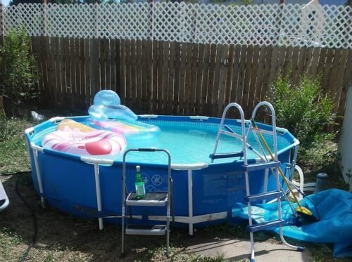 Intex 28211EH Metal Frame Pool Set – 12ft (3.66m) x 30in (76cm) Round Above Ground Swimming Pool with 530 GPH Pump – 1,718 Gallon (6,504L) Capacity – 3-Ply Puncture-Resistant PVC – Rust-Resistant Frame photo review