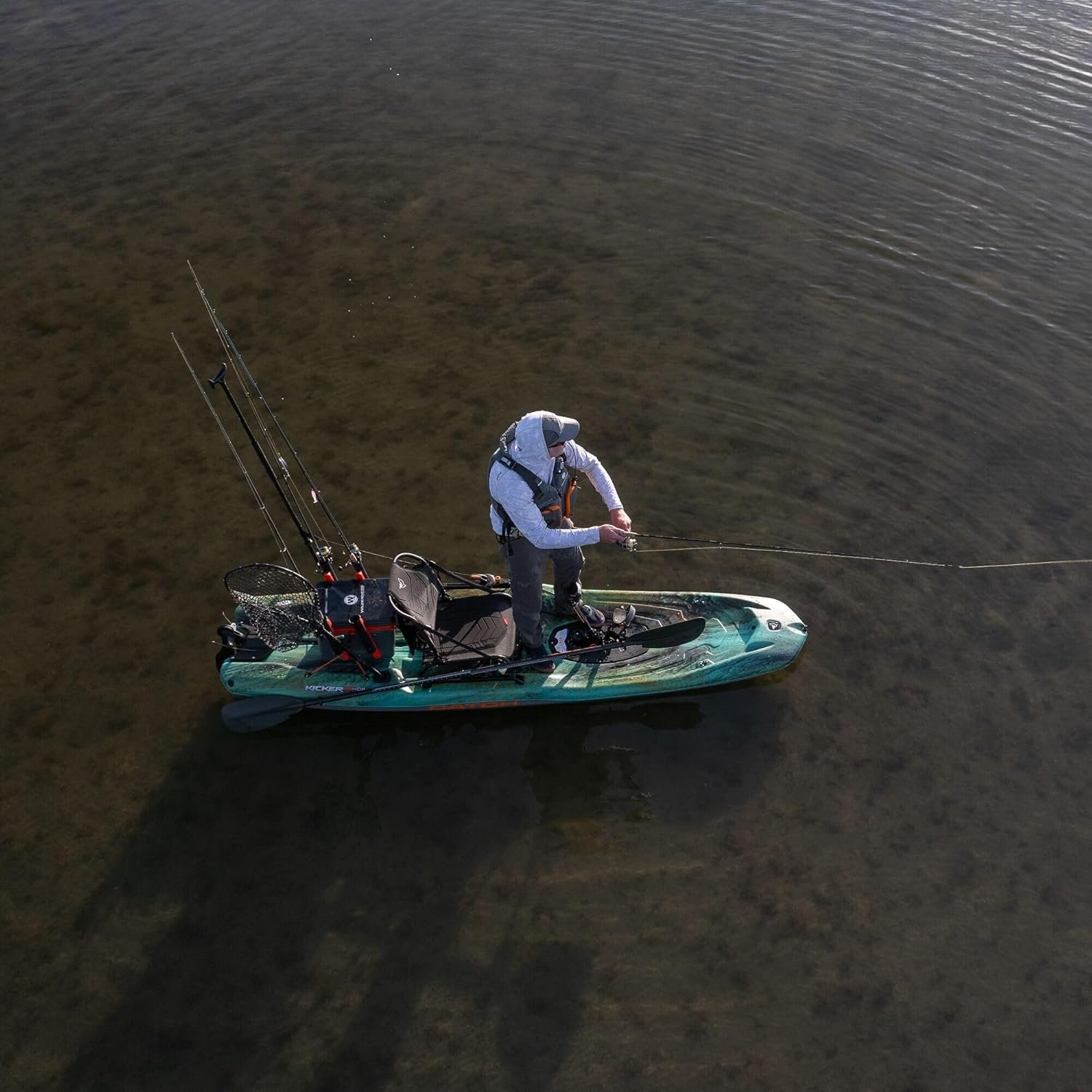 Pelican Catch Kicker 110 HDII Pedal Drive Fishing Kayak – 11 ft Sit-On-Top with HyDryve II & ErgoBoost Seat (Amazonia) - Image 3