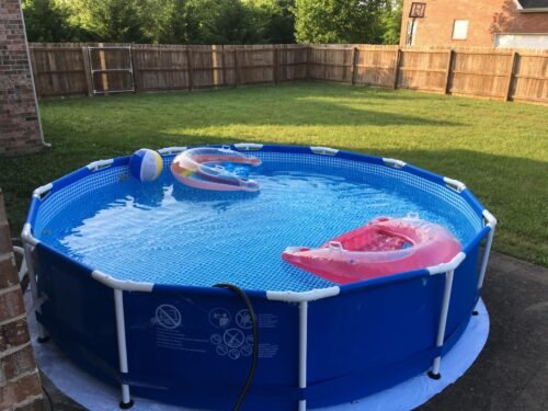 Intex 28211EH Metal Frame Pool Set – 12ft (3.66m) x 30in (76cm) Round Above Ground Swimming Pool with 530 GPH Pump – 1,718 Gallon (6,504L) Capacity – 3-Ply Puncture-Resistant PVC – Rust-Resistant Frame photo review