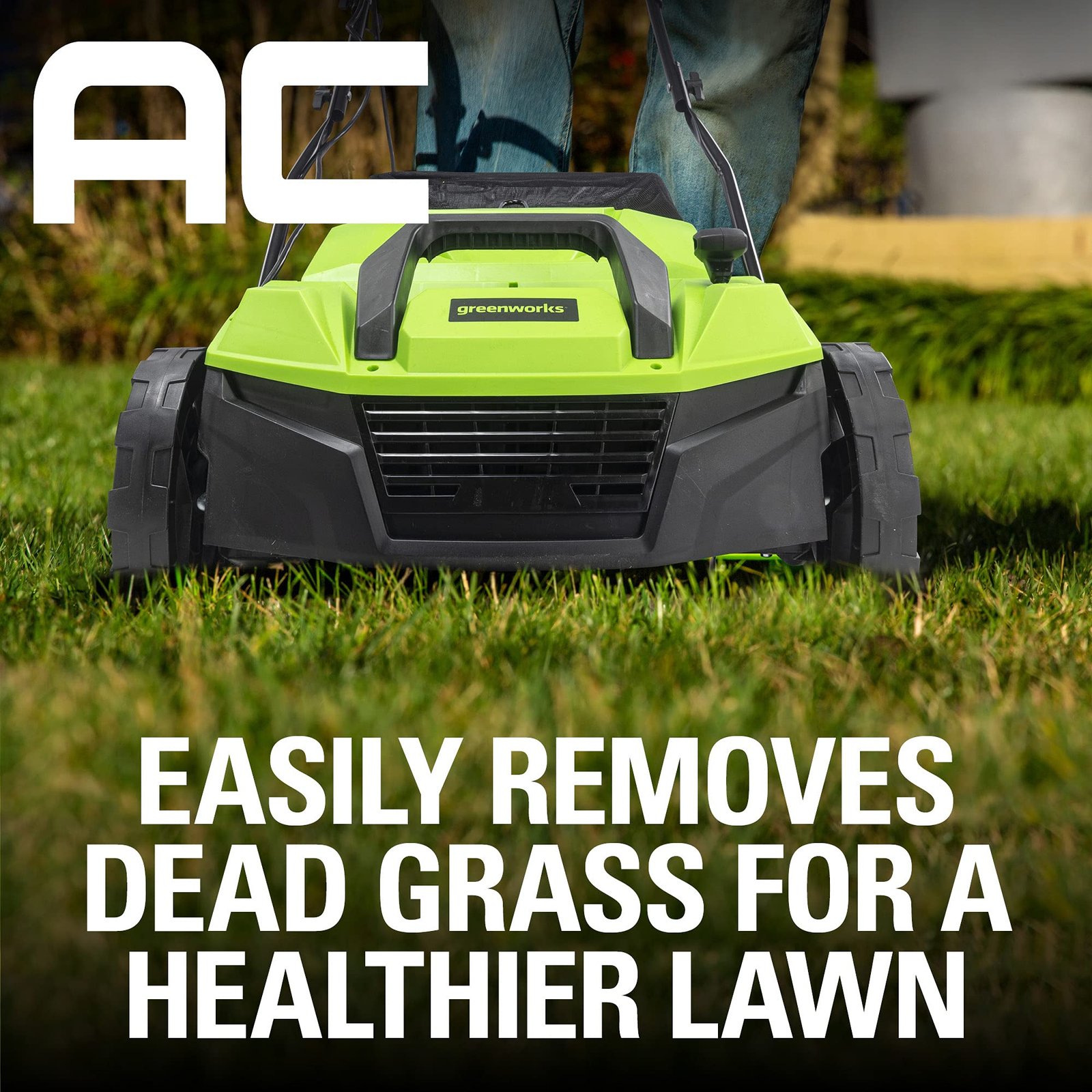 Greenworks 13 Amp Corded Dethatcher & Scarifier – 14″ (35.6 cm) Deck, 5-Position Depth (DT13B00) - Image 10