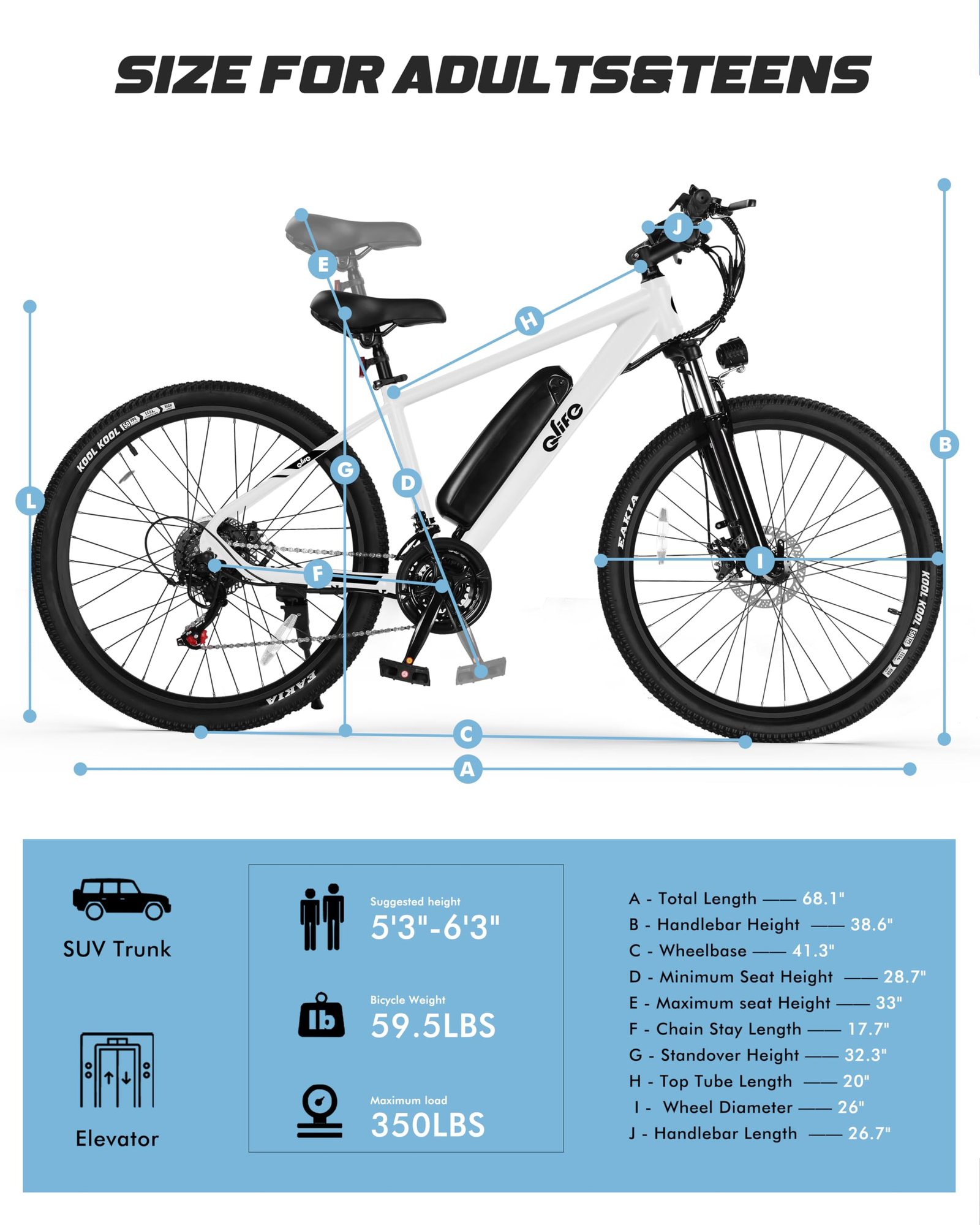 Racer Electric Bike for Adults - 21-Speed Mountain Lightweight Ebike with Peak 750W 22MPH Brushless Motor, 375Wh Removable Battery, 26X2.1 Tire Step Over E-MTB, Up to 40 Miles - Image 42