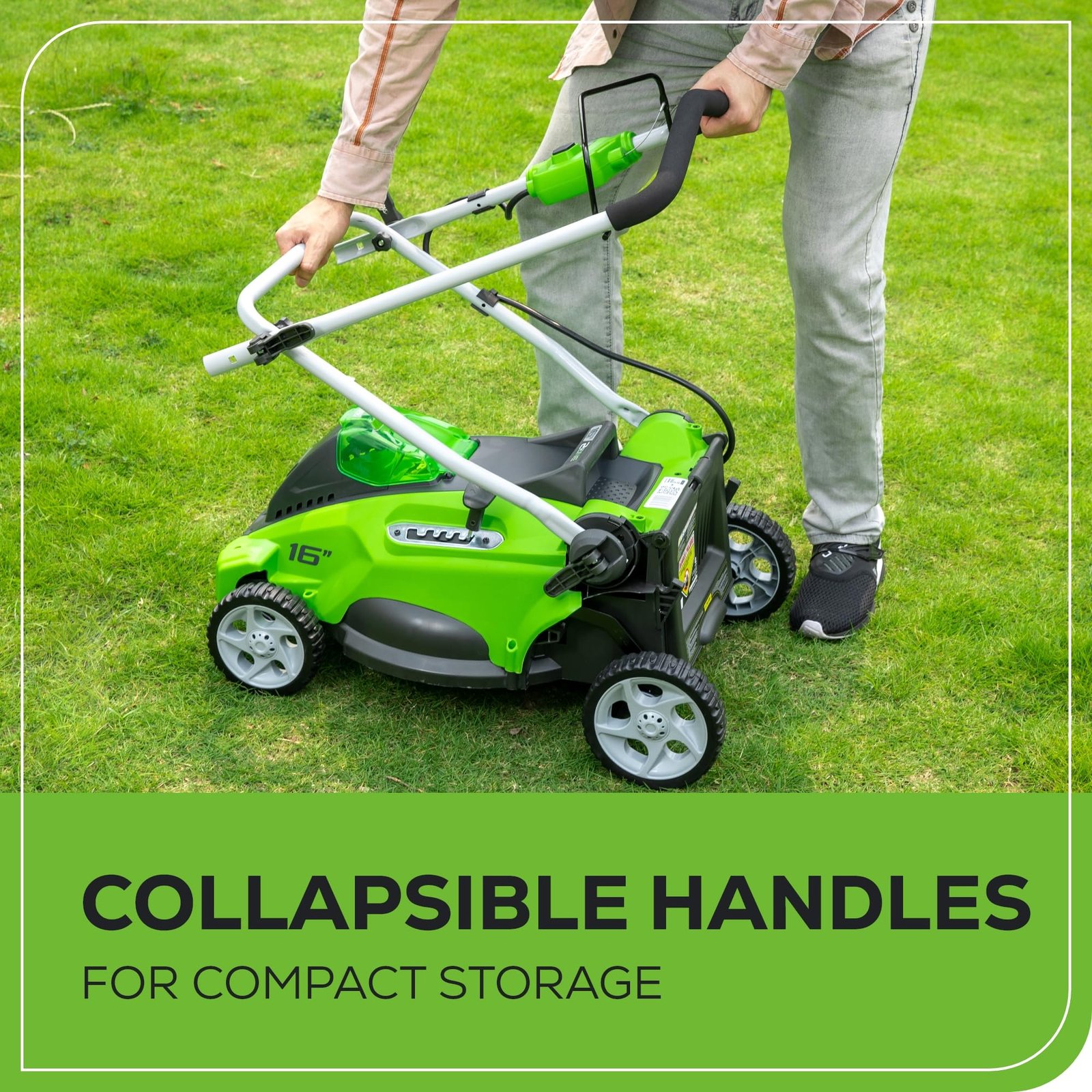 Greenworks 40V Cordless Electric Lawn Mower – 16″ (40.6 cm) Deck, 4.0 Ah Battery, 45 Min Runtime - Image 11