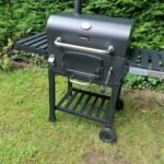 CosmoGrill Outdoor XL Charcoal Smoker BBQ Grill – Adjustable Charcoal Pan, Built-in Thermometer, 2 Side Tables, Chimney & Wheels – Portable Garden Barbecue Smoker photo review