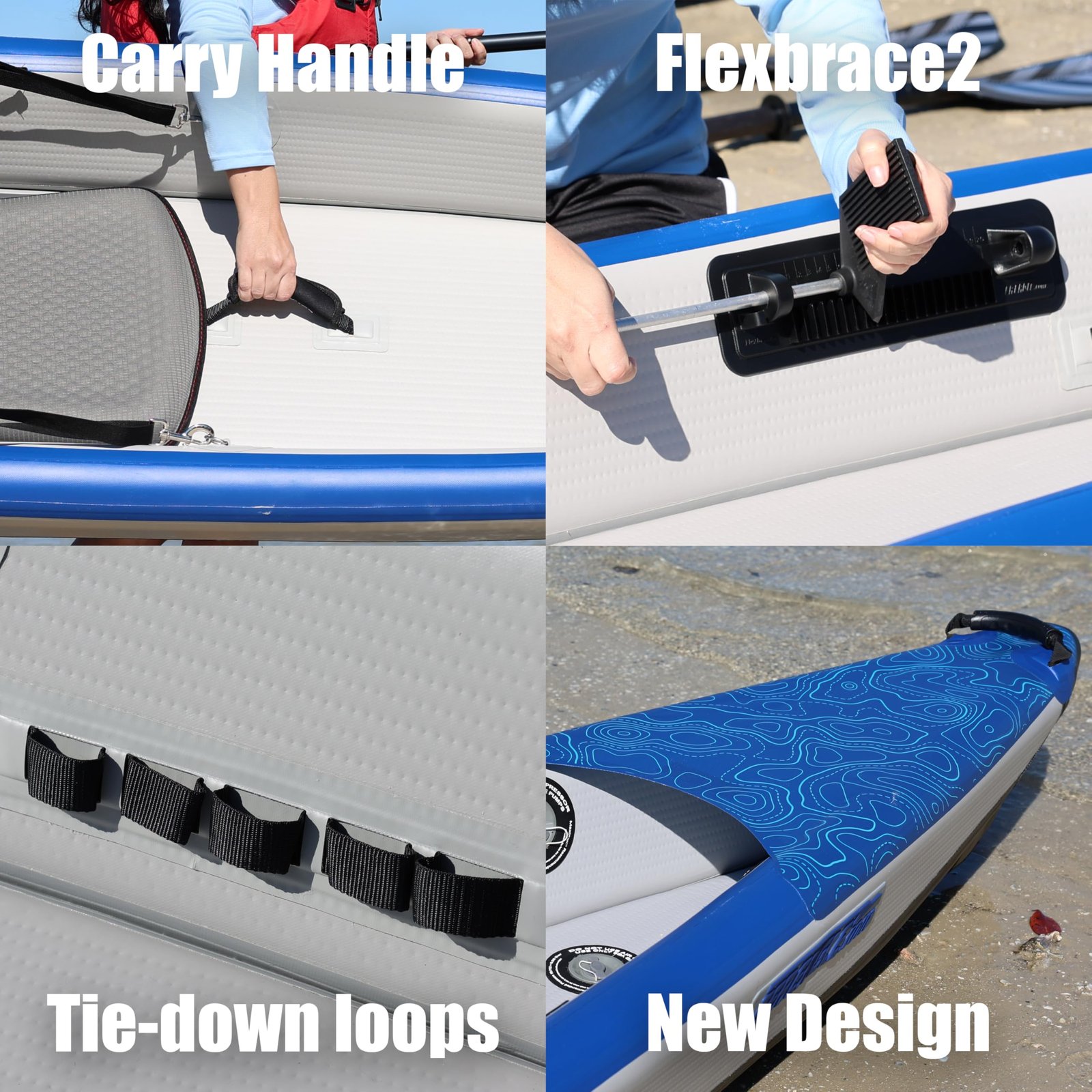 Sea Eagle RazorLite 393RL Inflatable Kayak – Ultra-Light Drop-Stitch Touring Kayak (Solo/Tandem) with FlexBrace2 Footrests, Tall Back Seat, Paddle, Pump & Backpack - Image 10