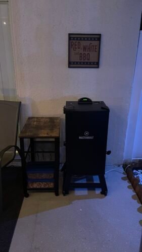 Masterbuilt 30-Inch Digital Electric Vertical Smoker – 710 Sq In Cooking Area, Side Wood Chip Loader, Digital Controls, Chrome Racks & Leg Kit – Model MB20070421, Black photo review