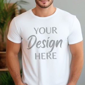 White Bella Canvas 3001 Mockup, T-Shirt ThePeesmok,