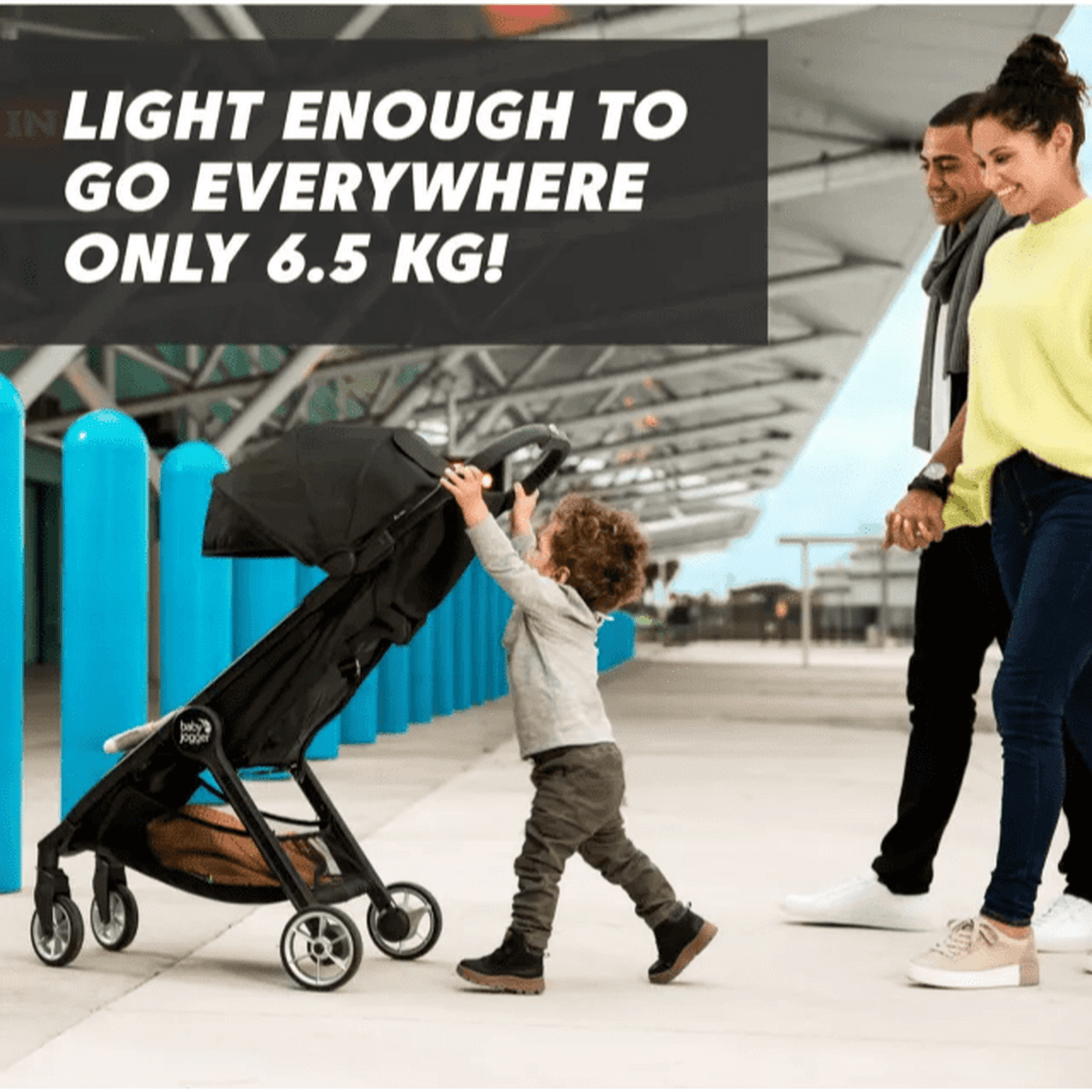 Baby Jogger City Tour 2 Single Compact Baby Stroller Foldable Pushchair - Black