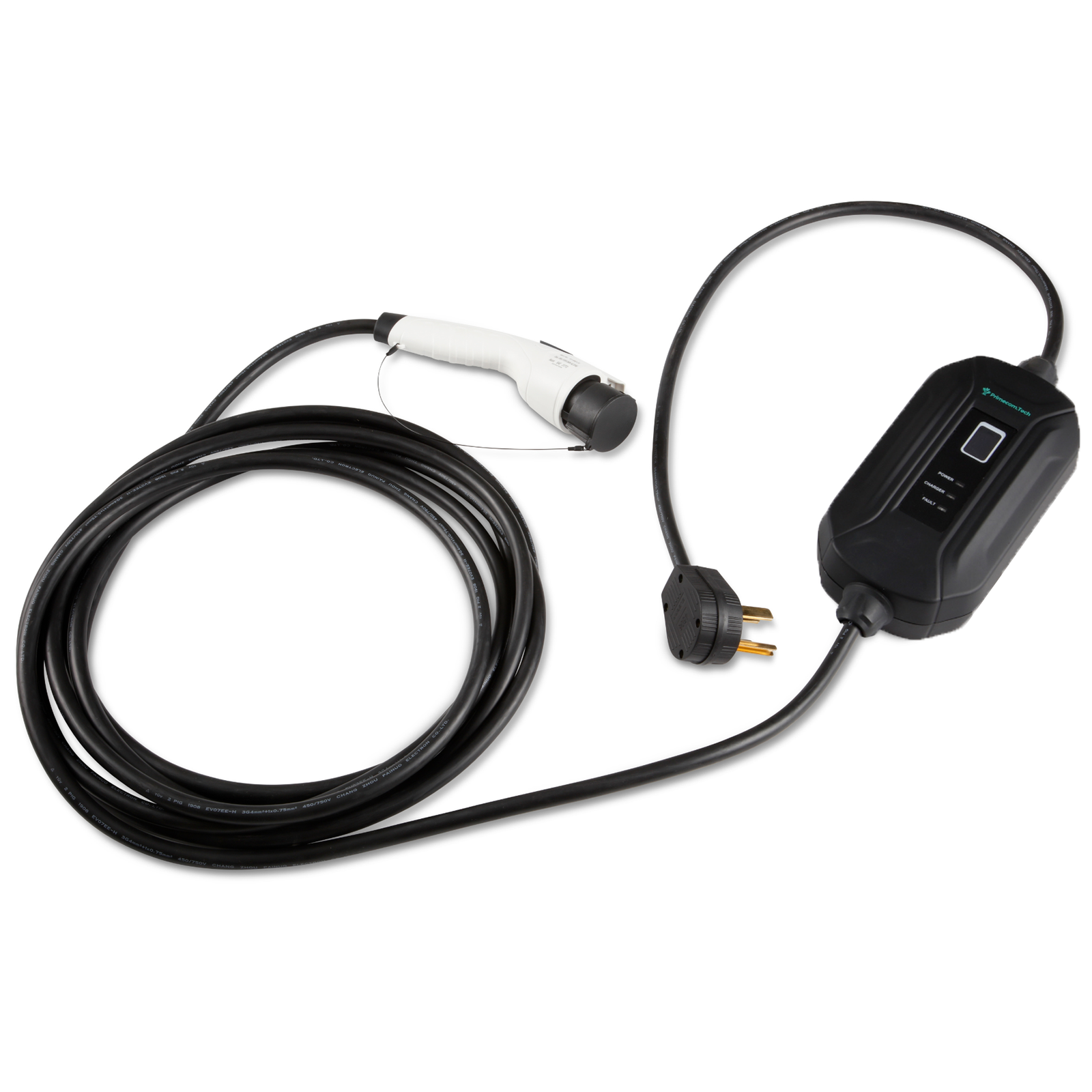 Primecom.Tech 16 Amp Level 2 Electric Vehicle (EV) Charger 3X to 4X faster 220 Volt 30', 40', 50' Feet Lengths Only In ElectoGb