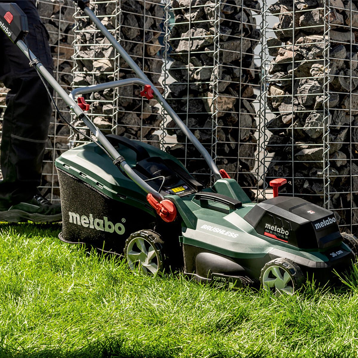 Metabo RM 36-18 LTX BL 36 36V Brushless Lawn Mower with 2 x 2.0Ah Battery & Charger