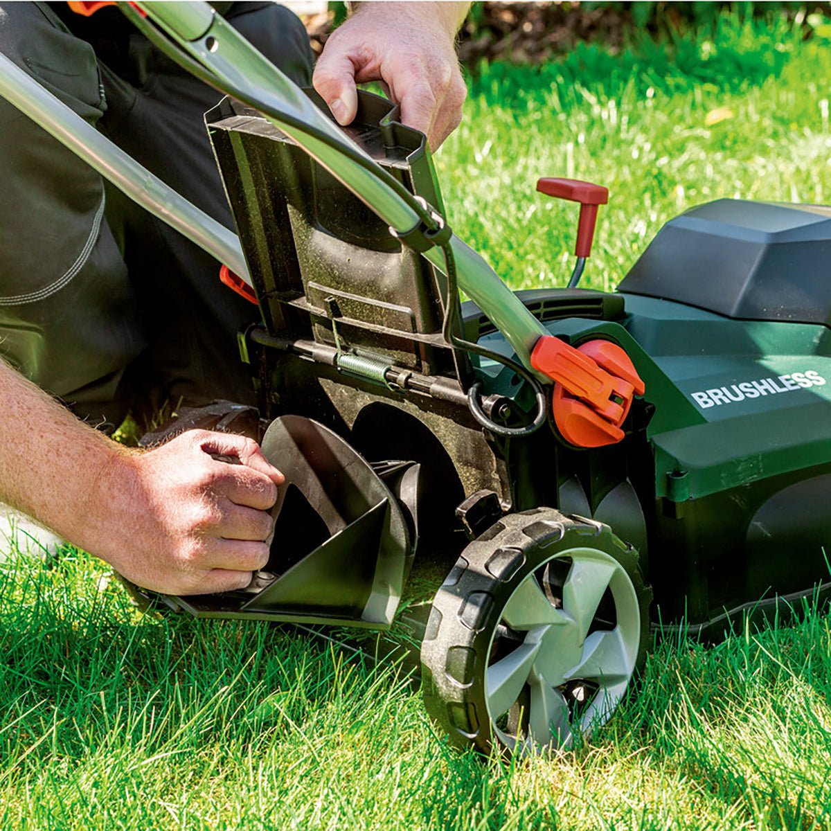Metabo RM 36-18 LTX BL 36 36V Brushless Lawn Mower with 2 x 2.0Ah Battery & Charger